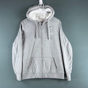 Disney Micky Mouse Gray Sherpa-Lined Zip Hoodie
